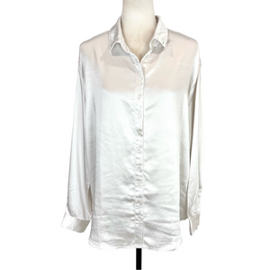 A.C.W. ivory satin shirt